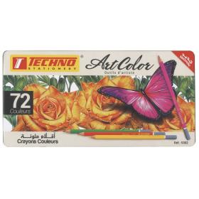 CRAYONS DE COULEURS ARTCOLOR BOITE METAL DE 72 PIECES "TECHNO" REF: 5302